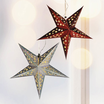 Paper star with LED lighting size 43 cm, 15 LED