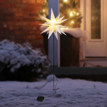 LED PVC star white dia.: 35 cm, height: 90 cm 