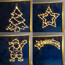 X-Mas Window Silhouette with 50 LED