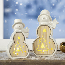 set of two snowman