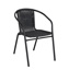steel rattan stacking chair color: grey