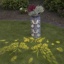 Dekosäule mit Blumenschale, Maße: ca. 34 x 34 x 72 cm 