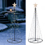 LED Metall-Tannenbaum 120cm mit 70 warm weißen LEDs