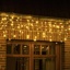 LED Lichtervorhang Eisregen, mit Sterneneffekt 400 warmweiße LED, mit verschieden langen Strängen