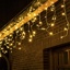 LED Lichtervorhang Eisregen, mit Sterneneffekt 400 warmweiße LED, mit verschieden langen Strängen