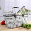 Collapsible Insulated Shopping Basket with cooler compartment